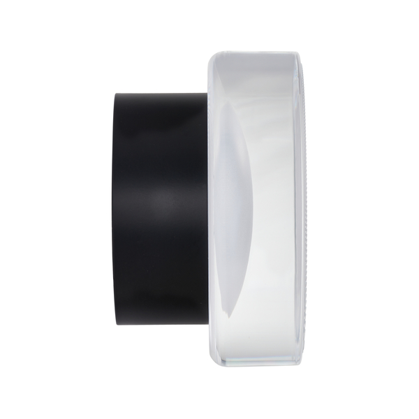 Kinkiet LED CARMELLO - okrągły transparentny czarny 13,5 cm