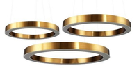 Lampa wisząca CIRCLE 40 ledowy ring mosiądz szczotkowany 40 cm 