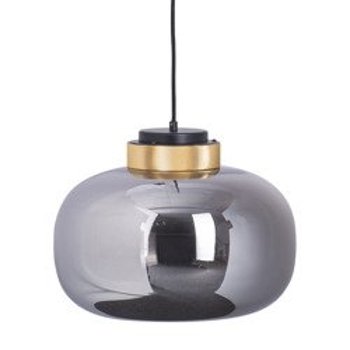 Lampa wisząca BOOM ledowa szaro złota 35 cm