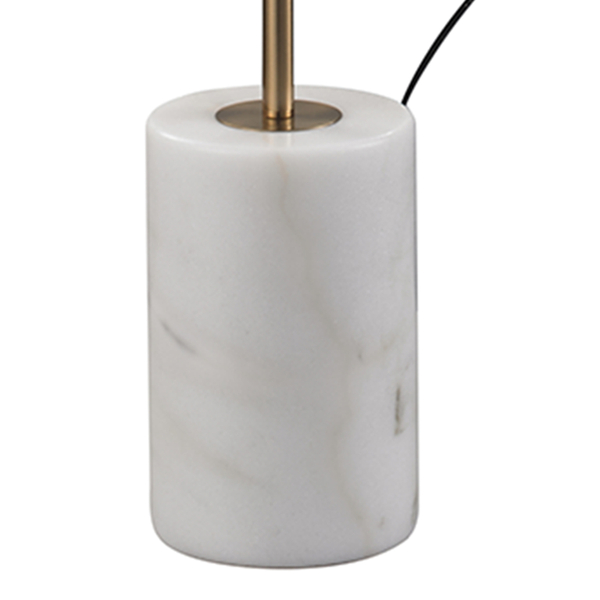 Lampa podłogowa stojąca ze stolikiem marmur złota VINCENT 146 cm