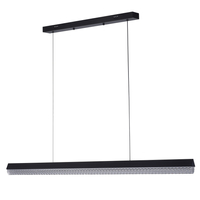 Lampa wisząca kryształowa LED ANABELLA czarna 120 cm - elegancka do salonu i jadalni