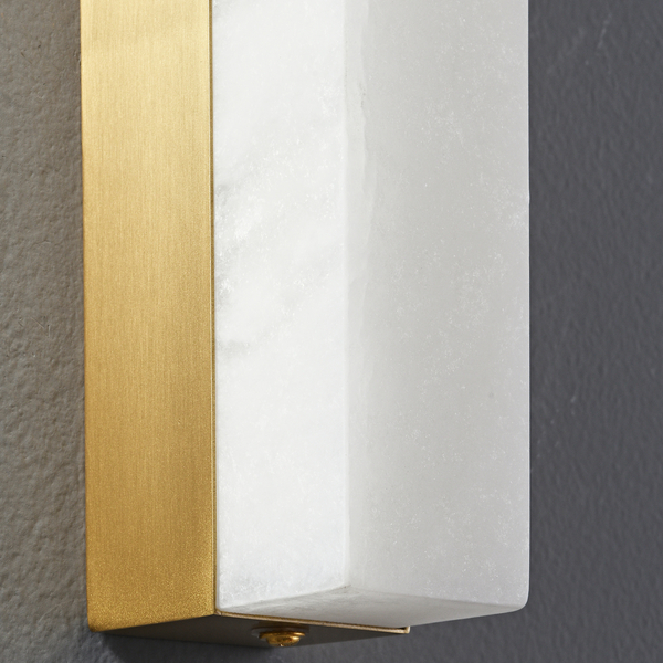 Kinkiet biały marmurowy BLOCK  40 cm