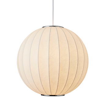 Lampa wisząca biała kula 30 cm  SILK