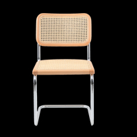 Krzesło VIENNA rattanowe z chromowaną ramą
