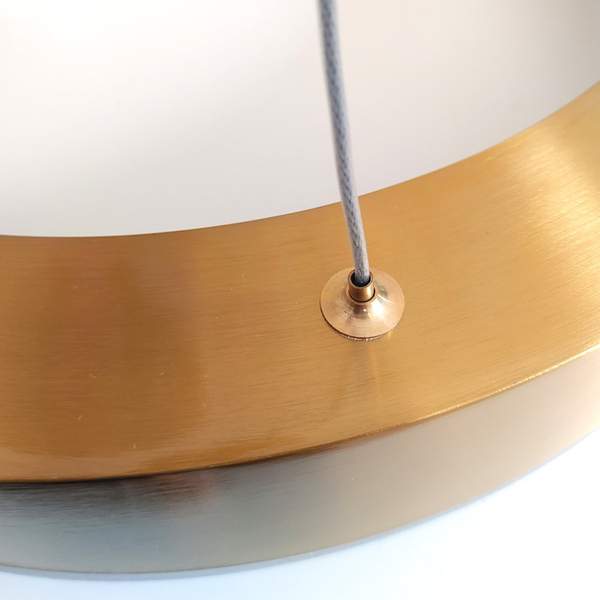 Lampa wisząca CIRCLE 40 ledowy ring mosiądz szczotkowany 40 cm 