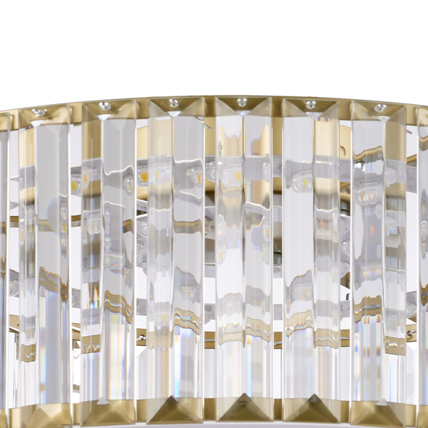 Plafon LED MAGIA-50 okrągły 50 cm - złoty kryształowy, styl glamour