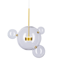 Lampa wisząca BAŃKI 4 LED złota 3000K