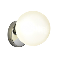 Kinkiet APIA chrom 15 cm - okrągła lampa ścienna w kształcie kuli, nowoczesna