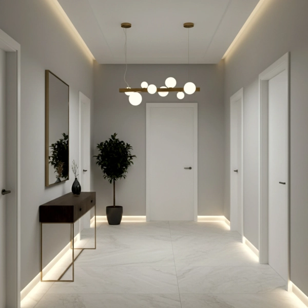 Lampa wisząca GALA 90 cm - złota z białymi szklanymi kloszami, nowoczesna do salonu