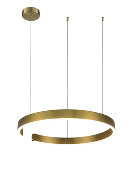 Lampa wisząca LED Ring złota 60 cm - nowoczesna lampa w kształcie koła