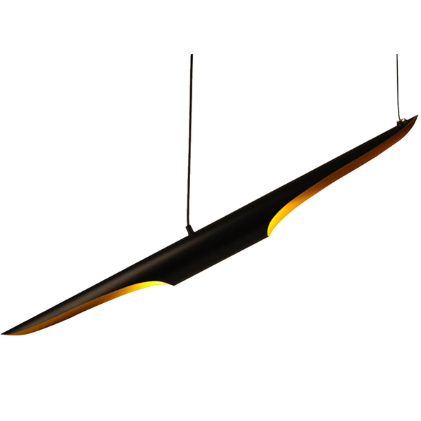 Lampa wisząca BLACK TUBE czarno złota tuba 100 cm 