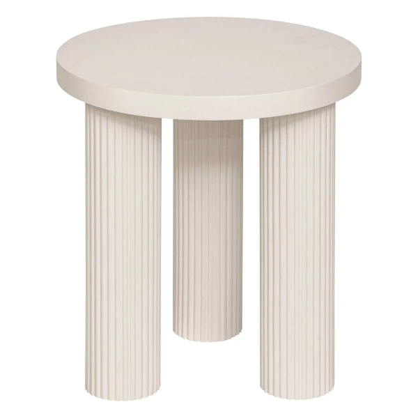 Stolik kawowy TELLA kremowy na 3 nóżkach wys 45 cm