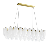 Designerska lampa wisząca PIUMA LONG - w kolorze białym