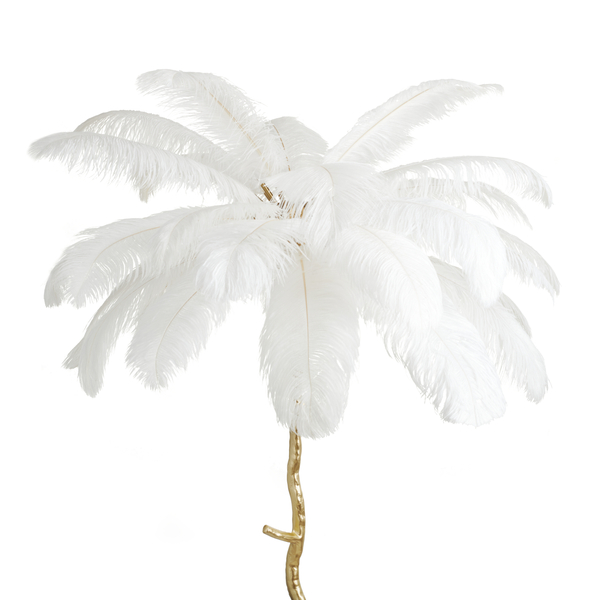Lampa podłogowa EMU pióra białe 170 cm