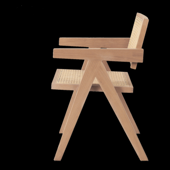 Krzesło BOHO bukowe z podłokietnikami plecionka wiedeńska rama w kolorze naturalnym