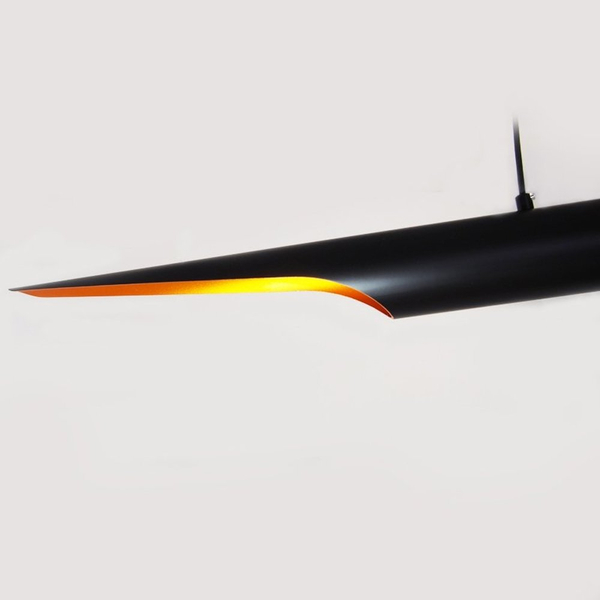 Lampa wisząca BLACK TUBE czarno złota tuba 100 cm Step into Design