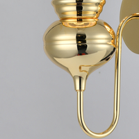 Złoty kinkiet lampa ścienna z lustrzaną powłoką 25 cm