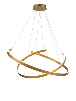 Lampa wisząca podwójny ring pierścień okrągła ledowa SKY 40+60 cm