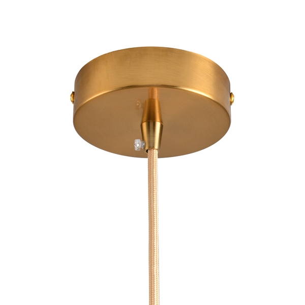 Lampa wisząca ORBITA  - kula biało-złota 25 cm, nowoczesna