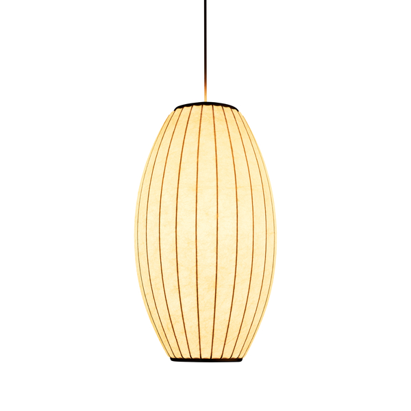 Lampa wisząca SILK BARREL biała owalna 50 cm Step into Design