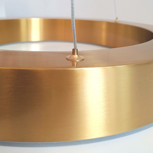 Lampa wisząca CIRCLE 40 ledowy ring mosiądz szczotkowany 40 cm 