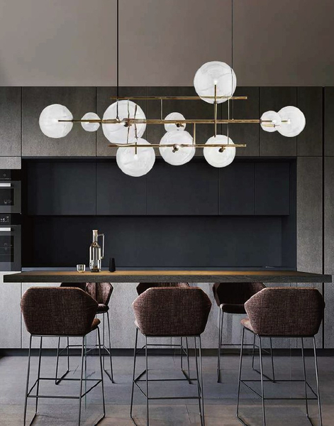 CHARM 200 cm - elegancka lampa wisząca w szlachetnym mosiądzu