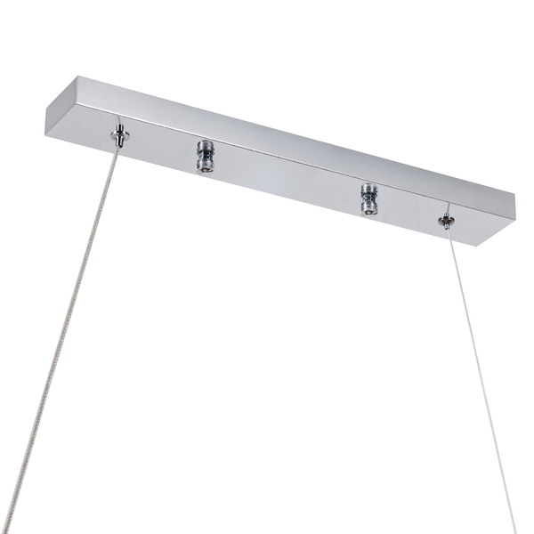 Lampa wisząca TWIST LONG LED podłużna kryształowa chrome luksusowa 120 cm