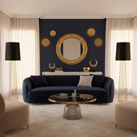 Lampa podłogowa FILO-2 - elegancka czarno-złota do salonu