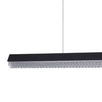 Lampa wisząca kryształowa LED ANABELLA czarna 120 cm - elegancka do salonu i jadalni