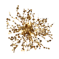 Kinkiet MONETTI  dekoracyjne złote listki 40 cm