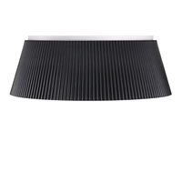 Plafon ledowy czarny o falistej strukturze 45*17 cm
