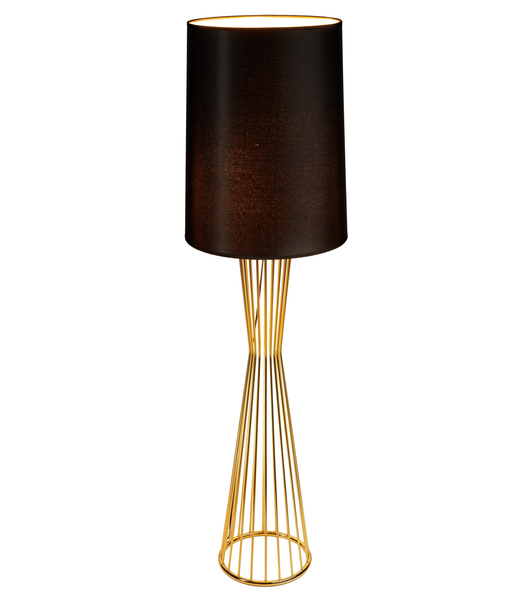 Lampa podłogowa FILO-1 - elegancka czarno-złota do salonu