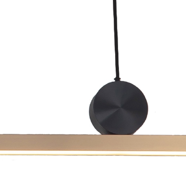 Lampa wisząca BOOGIE ledowy złoto czarna listwa 88 cm