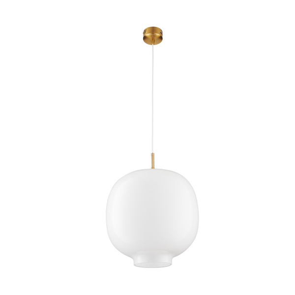 Lampa wisząca BONI biała kula 25 cm