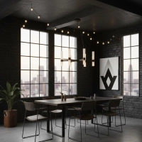 Lampa CANDELA-6 - geometryczna elegancja w czerni