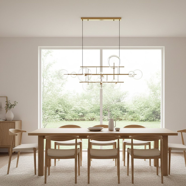 CHARM 200 cm - elegancka lampa wisząca w szlachetnym mosiądzu