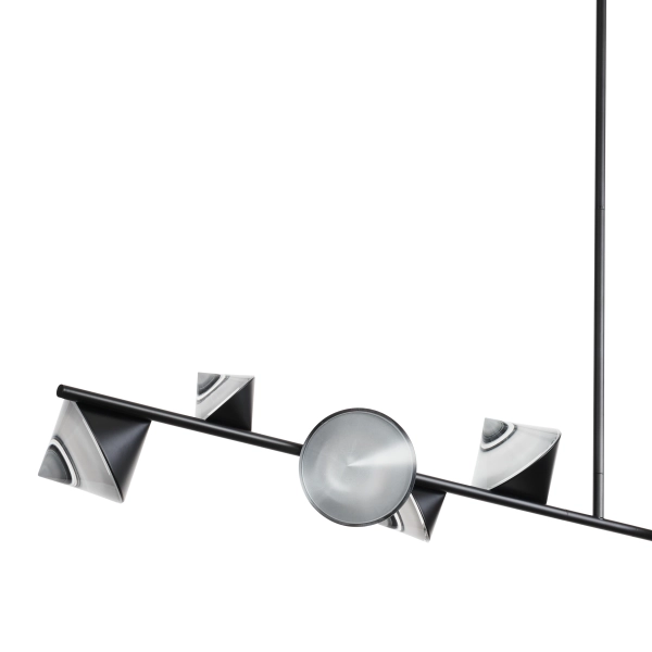 Lampa wisząca LED CONE - czarna listwa sufitowa 130 cm