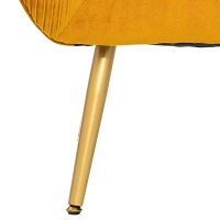 Fotel Solaro - Żółty nowoczesny Fotel do Salonu ze sztruksowej tkaniny