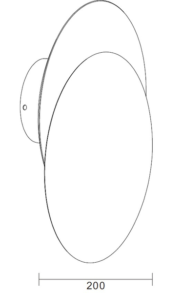 Kinkiet LED ECLIPSE okrągły 25 cm - biało-złoty