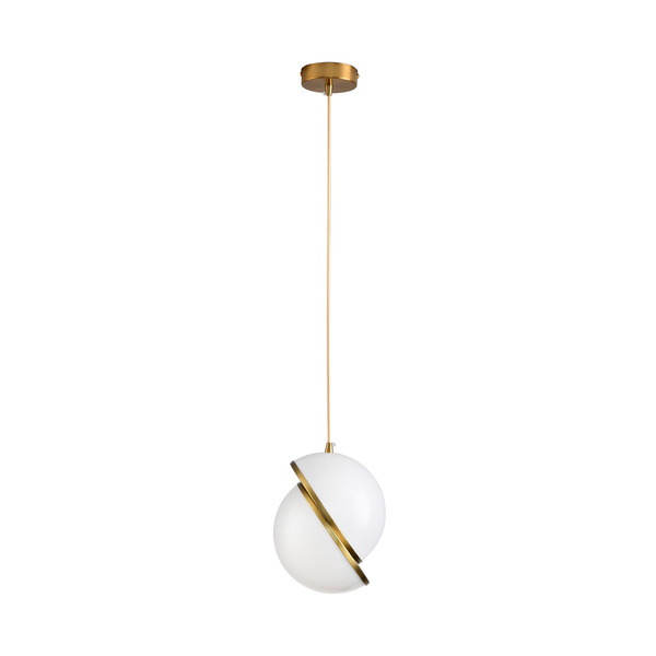 Lampa wisząca ORBITA biało złota 20 cm