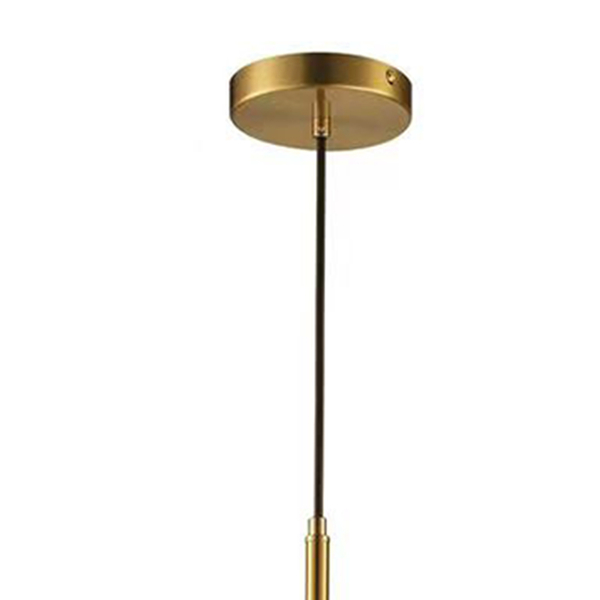 Lampa wisząca SISI złota - szklane bursztynowe klosze, nowoczesna 