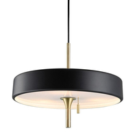 Elegancka lampa wisząca Art Deco 35 cm - czarno-złota lampa sufitowa