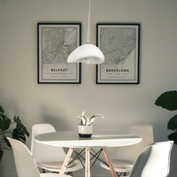 Lampa wisząca STONE biała w kształcie kamienia 40 cm