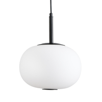 Lampa wisząca PIERROT LED biało czarna loftowa nowoczesna szklany klosz 23 cm