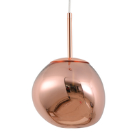 Lampa wisząca GLAM S miedziana organiczna forma 18 cm