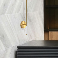 Kinkiet złoty FRESCO ledowy z alabastrowym wykończeniem  65 cm Step into Design 