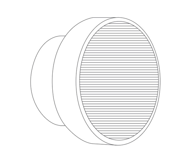 Kinkiet ledowy okrągły transparentny czarny retro CARMELLO 13,5 cm