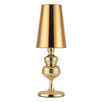 Lampa biurkowa QUEEN lustrzane złoto glamour 25 x 80 cm 