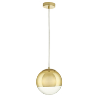 Lampa wisząca złota lustrzana szklana kula FLASH S 20 cm