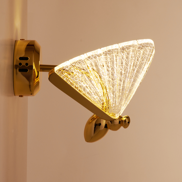 Kinkiet złoty  BEE LED 18 cm 